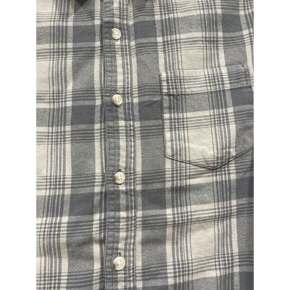 Liverpool Los Angeles Long Sleeve Flannel Shirt Grey Plaid Men’s Small - Picture 7 of 8